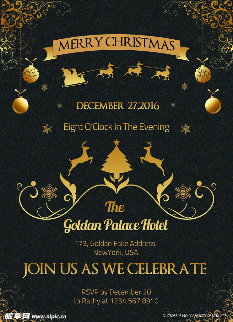 平安夜快乐  节日 活动 宣传