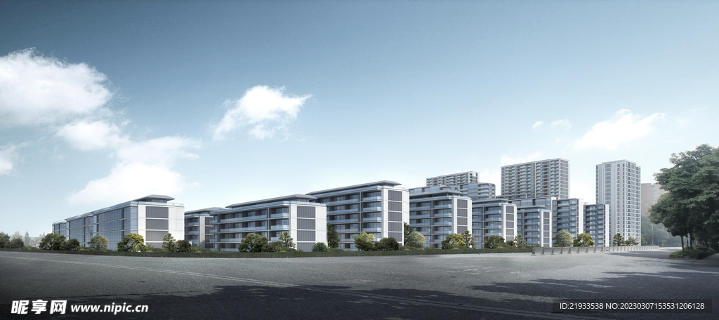 绿城别墅洋房园林沿街大门入口