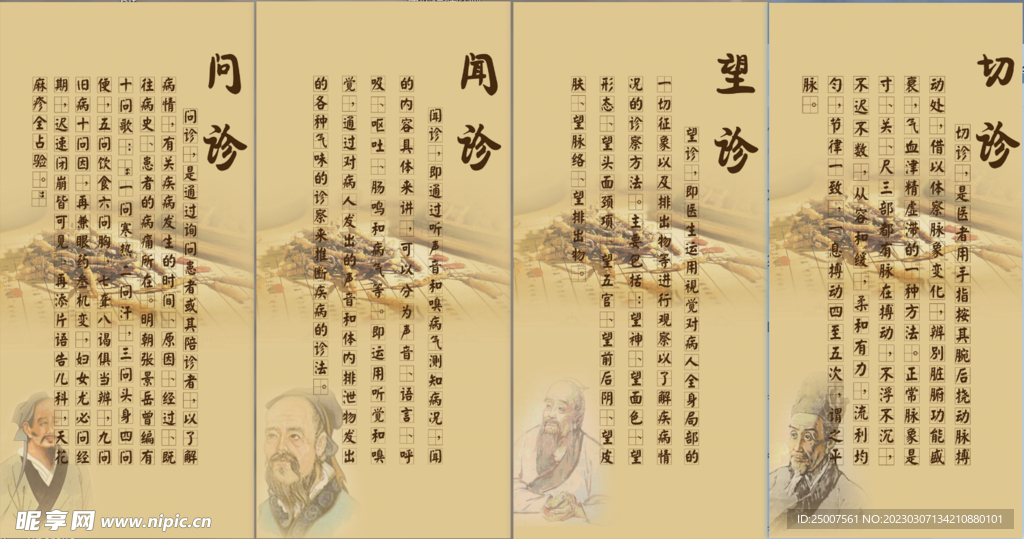 中医挂画海报