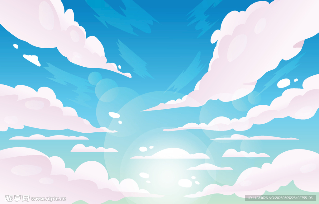 天空插画背景