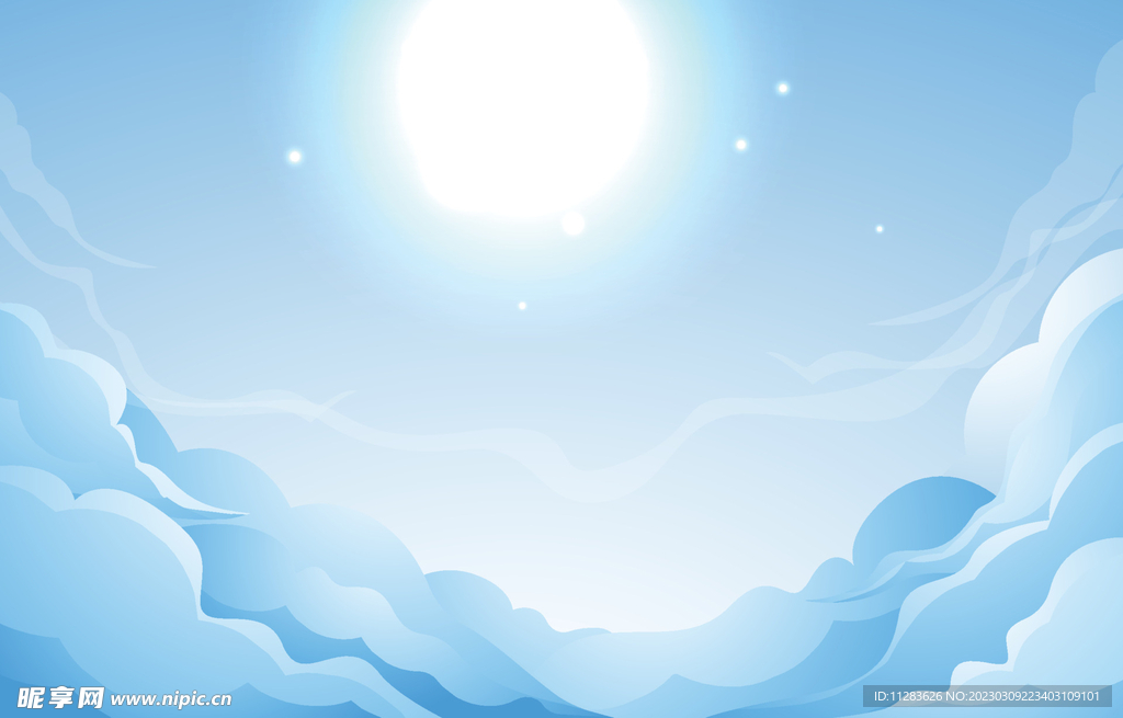 天空插画背景