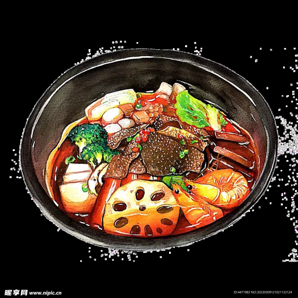 手绘冒菜