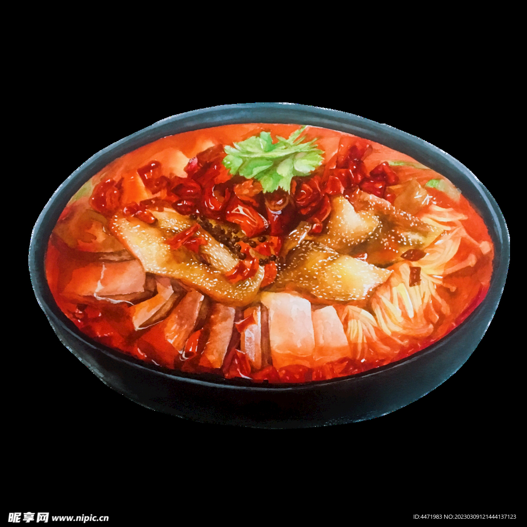  手绘毛血旺
