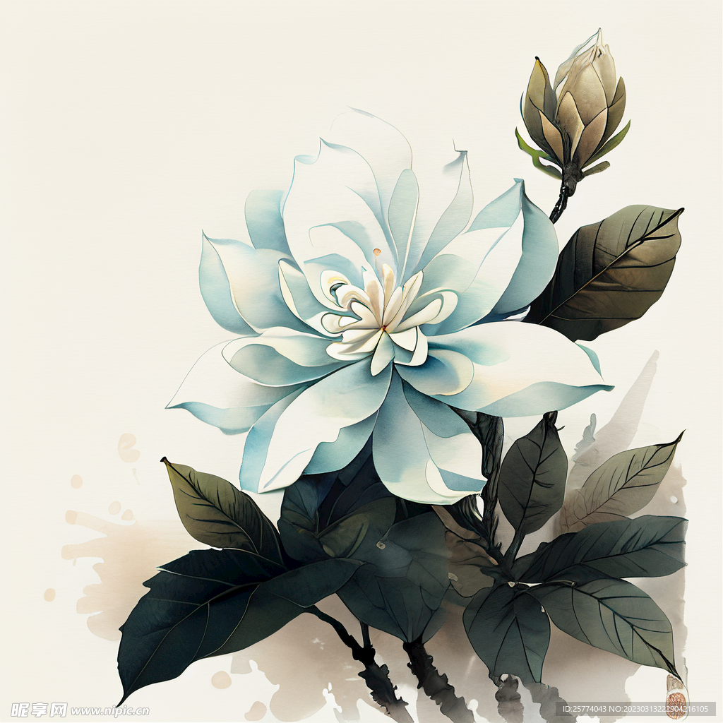 国风花朵