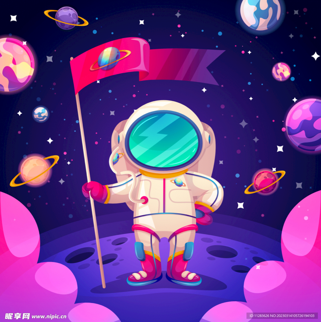 宇宙宇航员插画