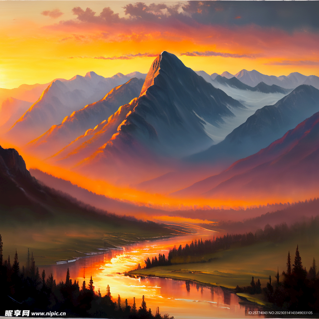 油画风景