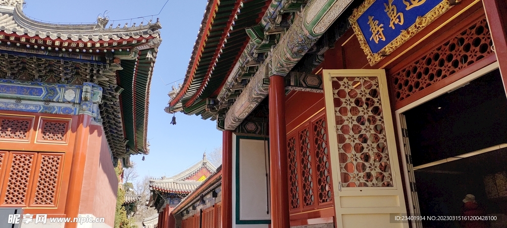 北京万寿寺中式古建筑