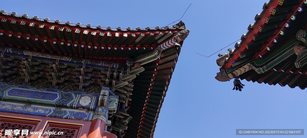 北京万寿寺中式古建筑 