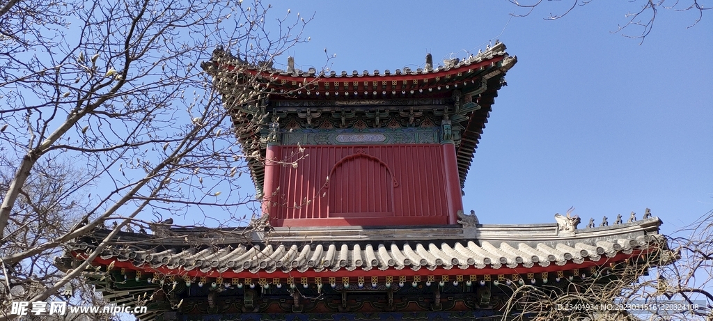 北京万寿寺中式古建筑