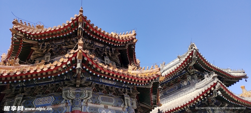 北京万寿寺中式古建筑