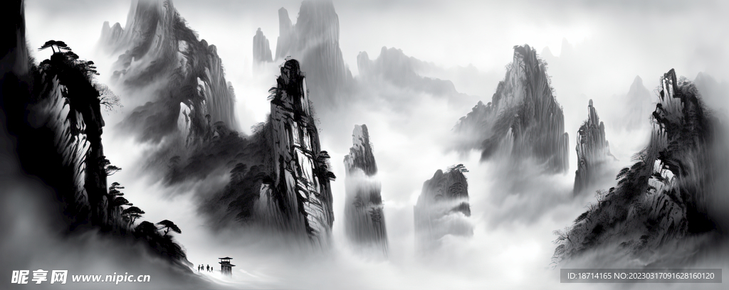 水墨山水画