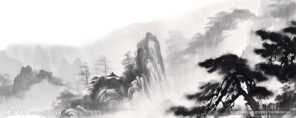 国画山水画