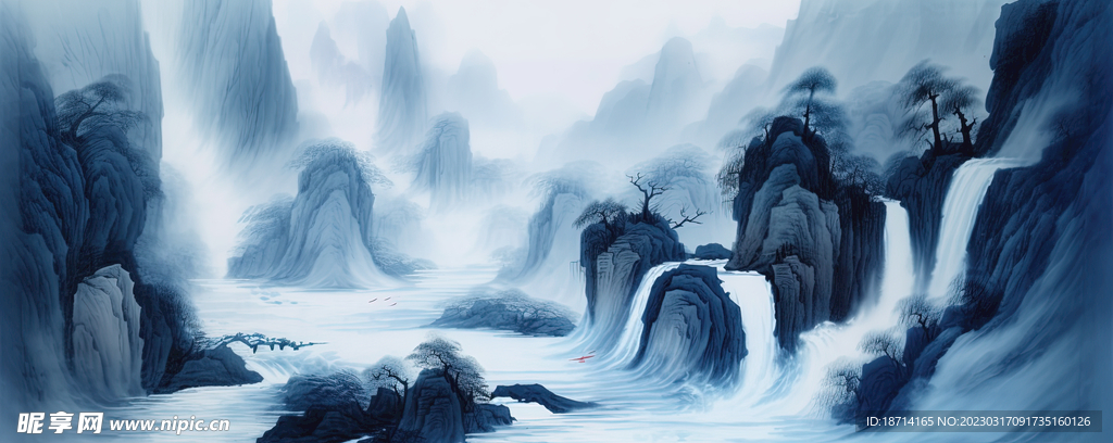 水墨山水画