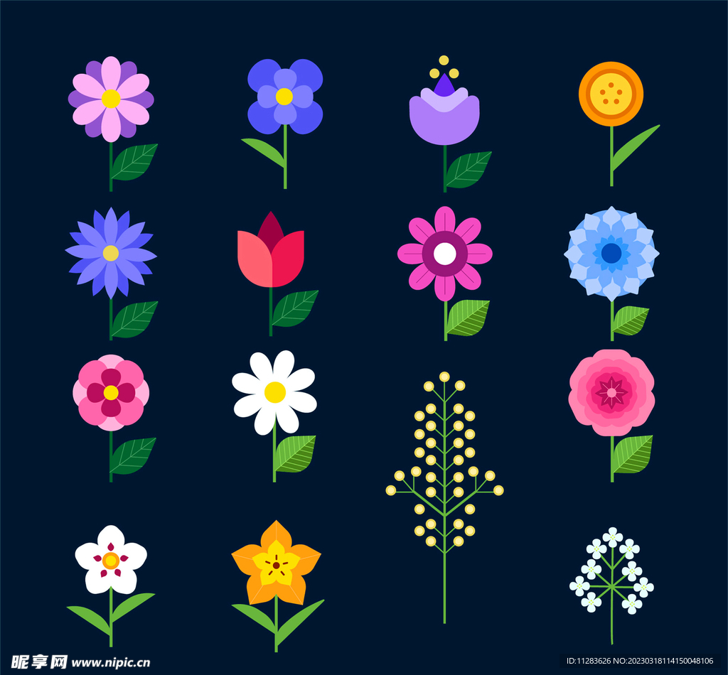 卡通花朵