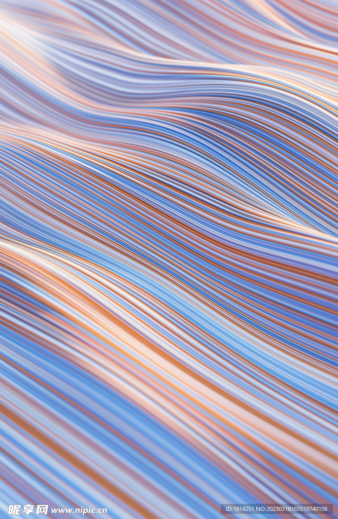 彩色渐变波浪纹