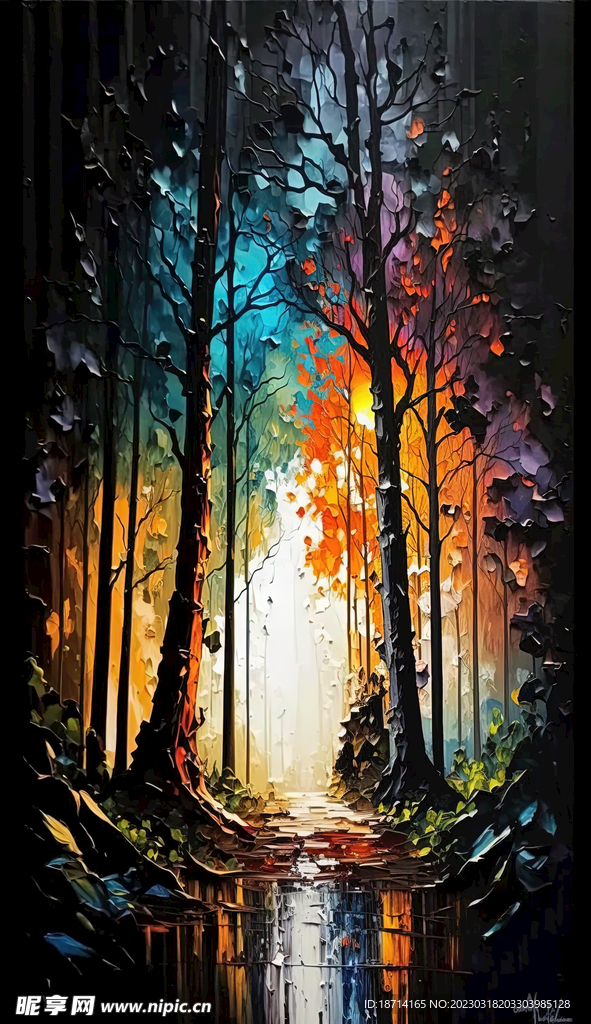 森林油画