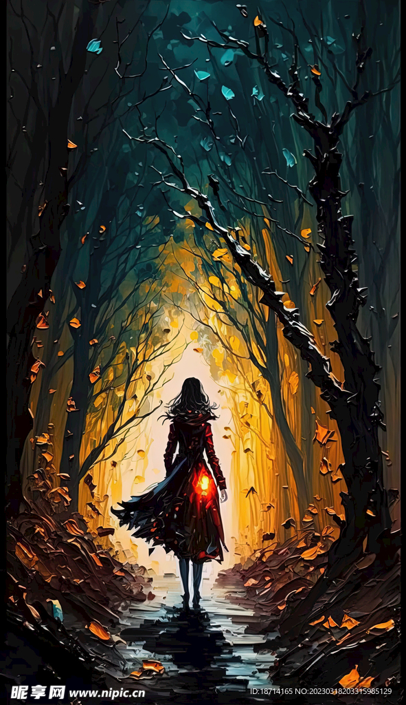 森林油画