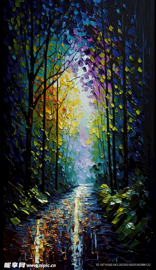森林油画