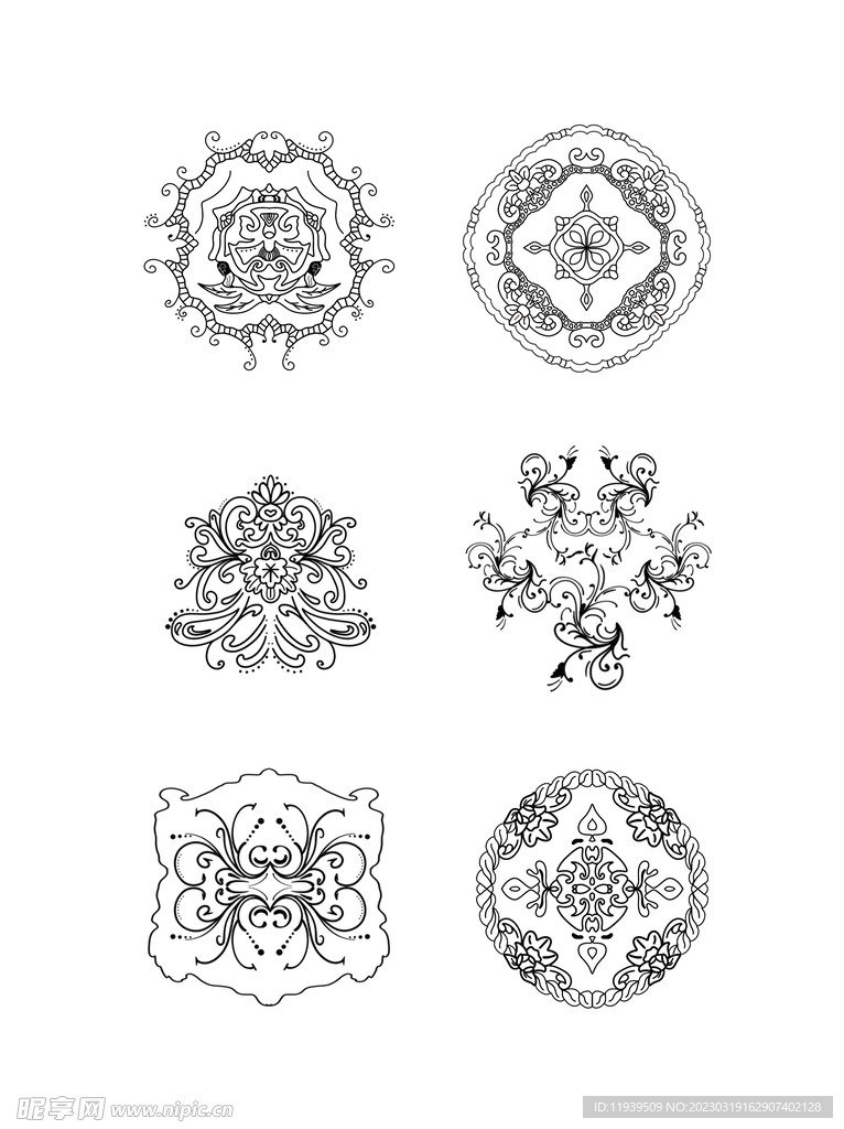 欧式花纹