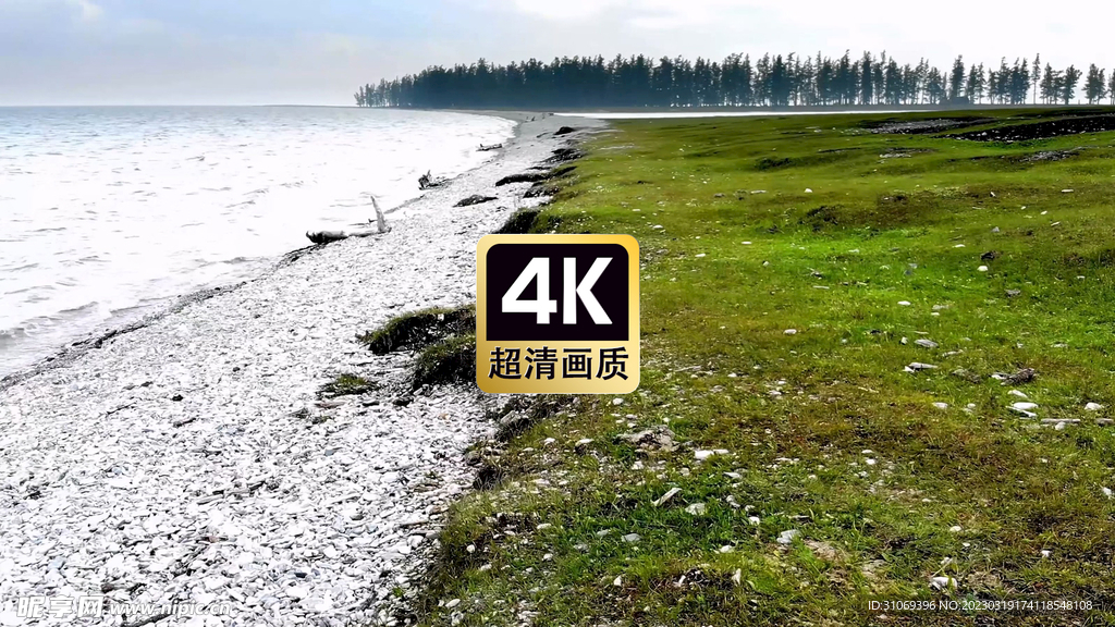 波浪拍击海岸美景