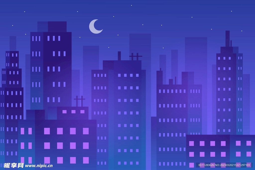 夜晚城市背景