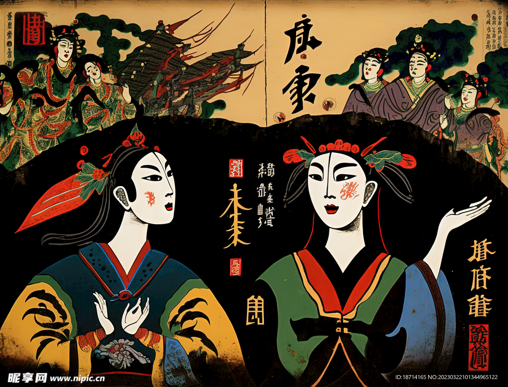 国画传统戏曲