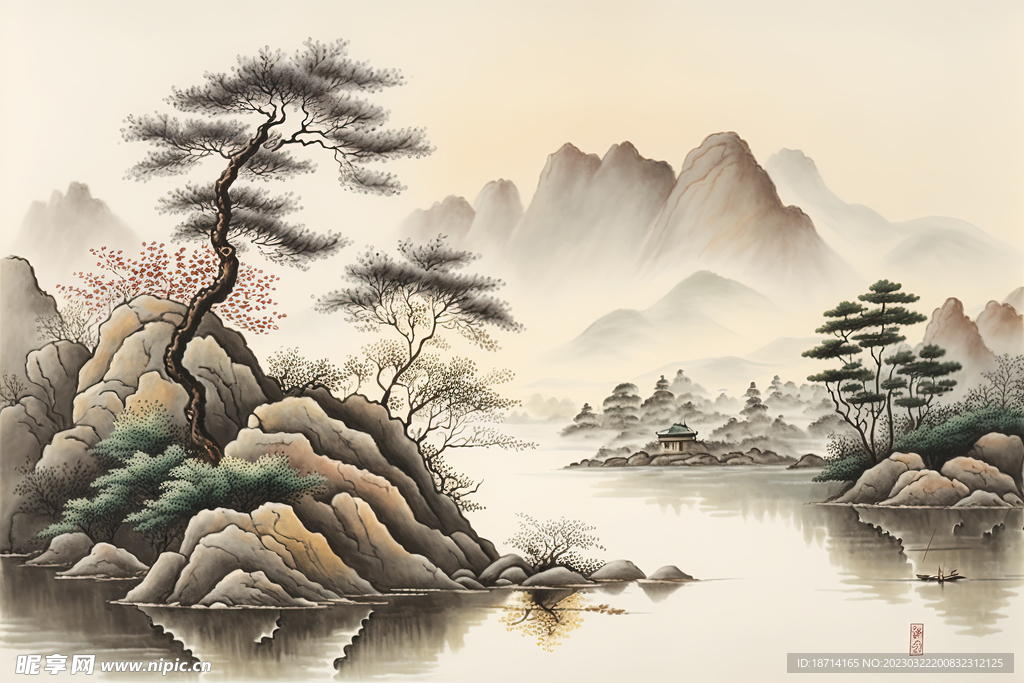 国画山水画