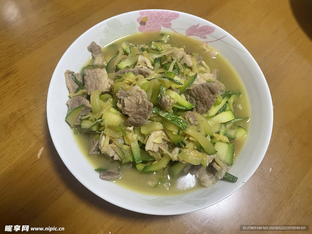 猪肉炒小南瓜