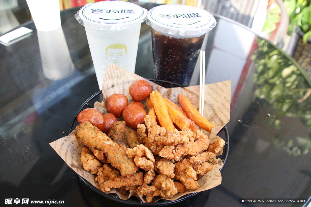 炸鸡柳薯条套餐