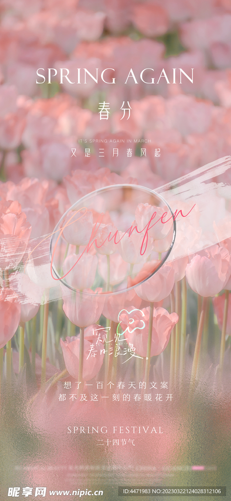 春天花卉海报