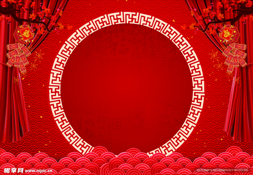红色背景