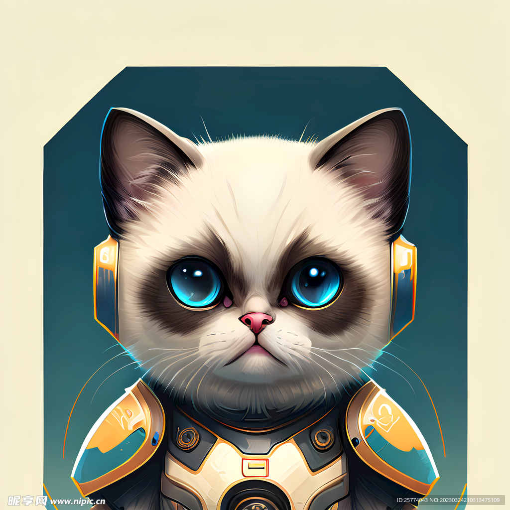 猫卡通插画