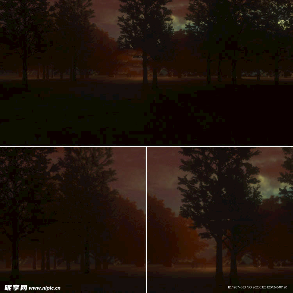 C4D模型树林