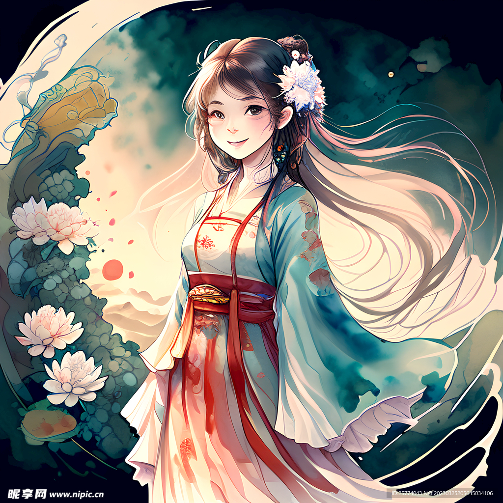 国风少女插画