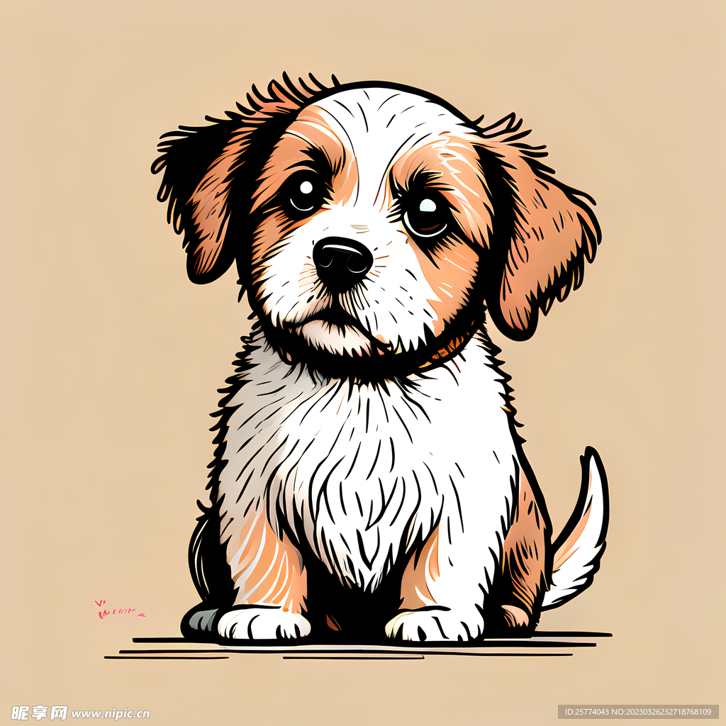 卡通狗插画