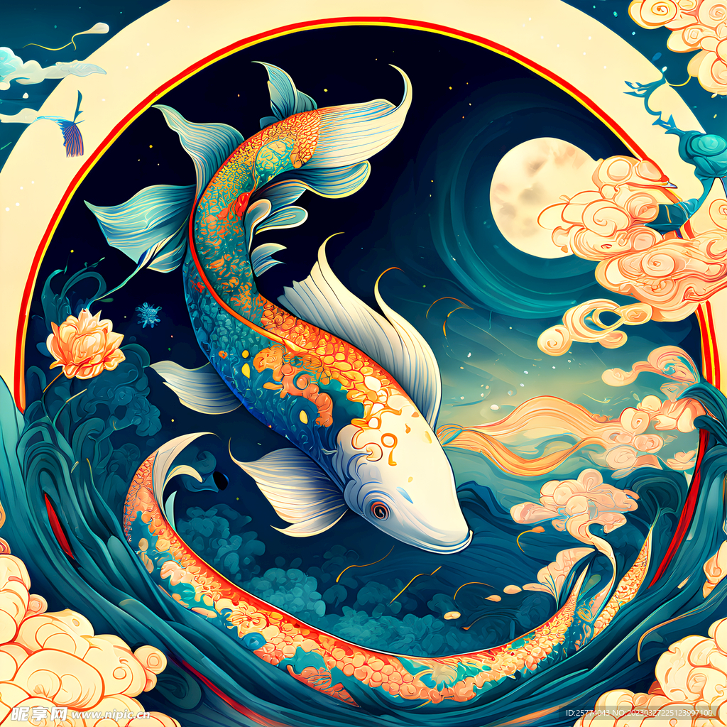 鲤鱼插画