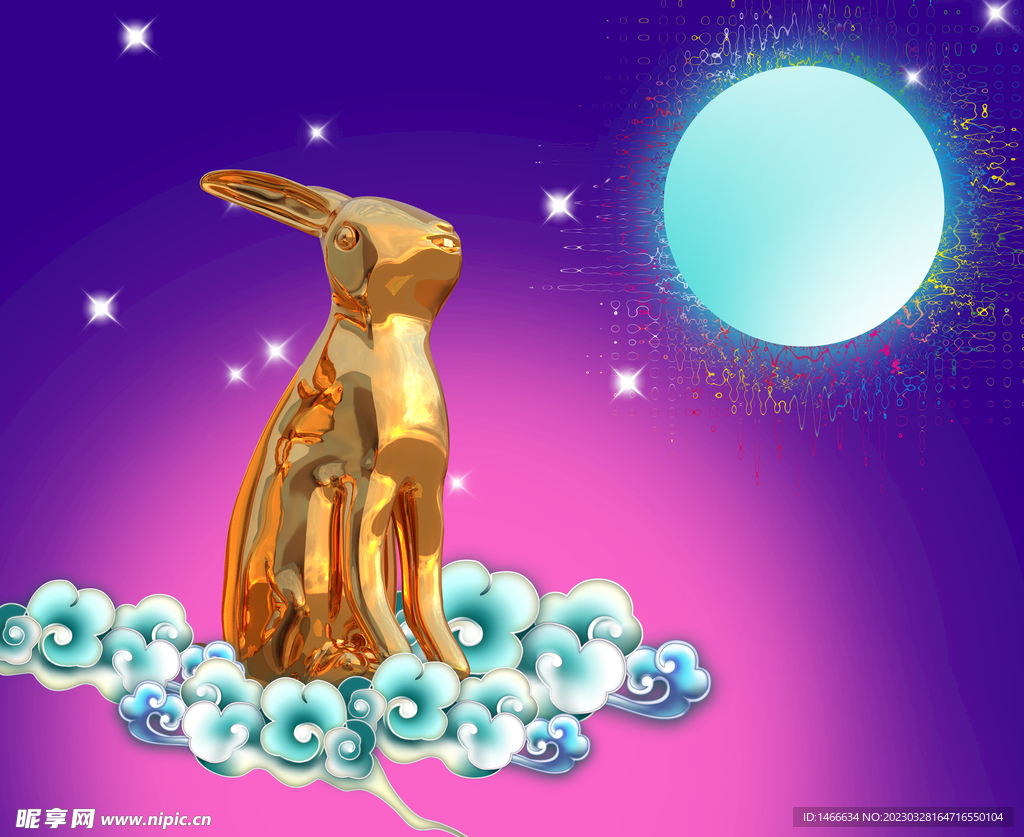 金兔望月 思月 中秋