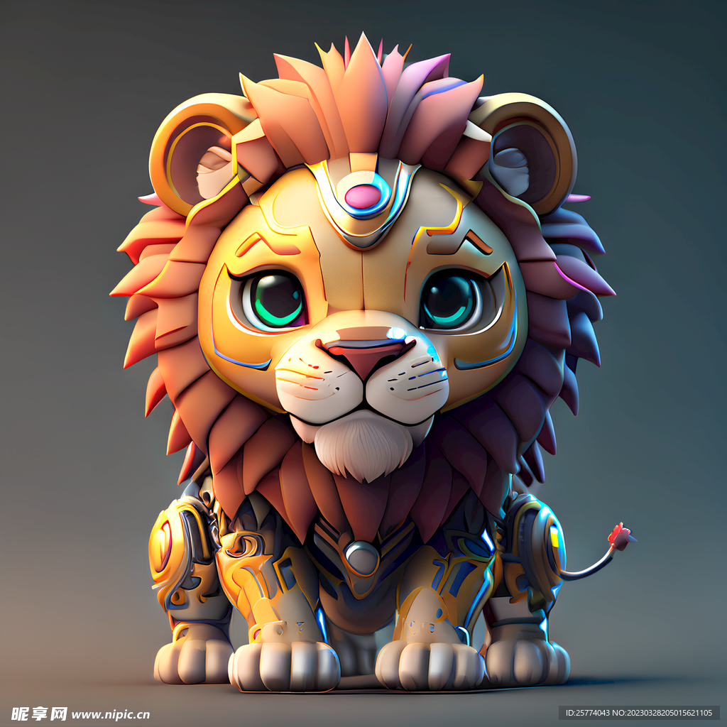 狮子机甲插画