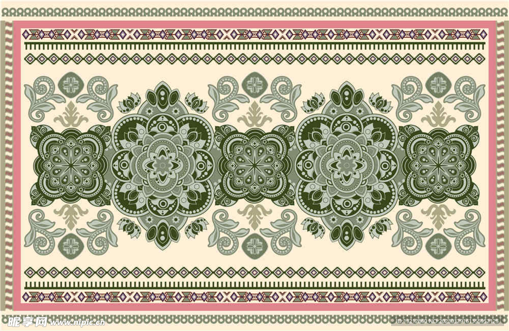 复古民族风地毯花纹