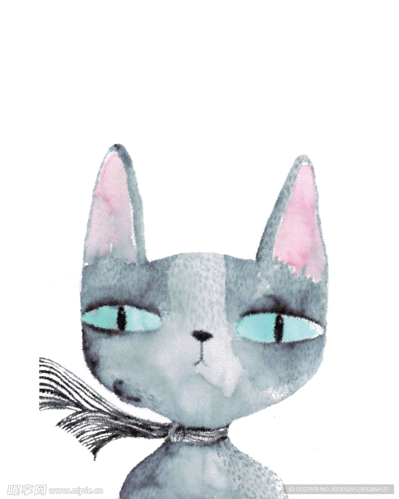 简约装饰画 卡通猫