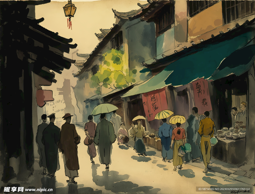热闹街景