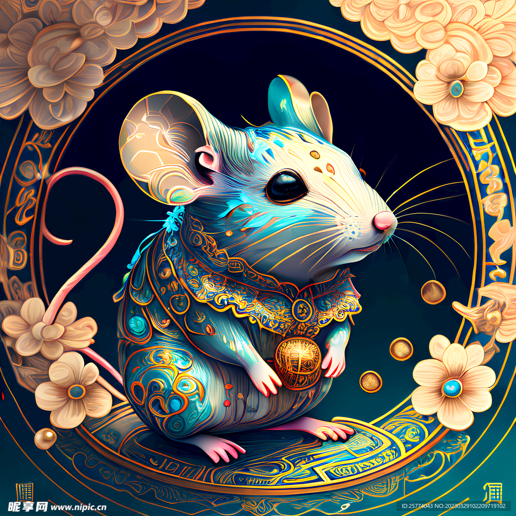 生肖鼠插画