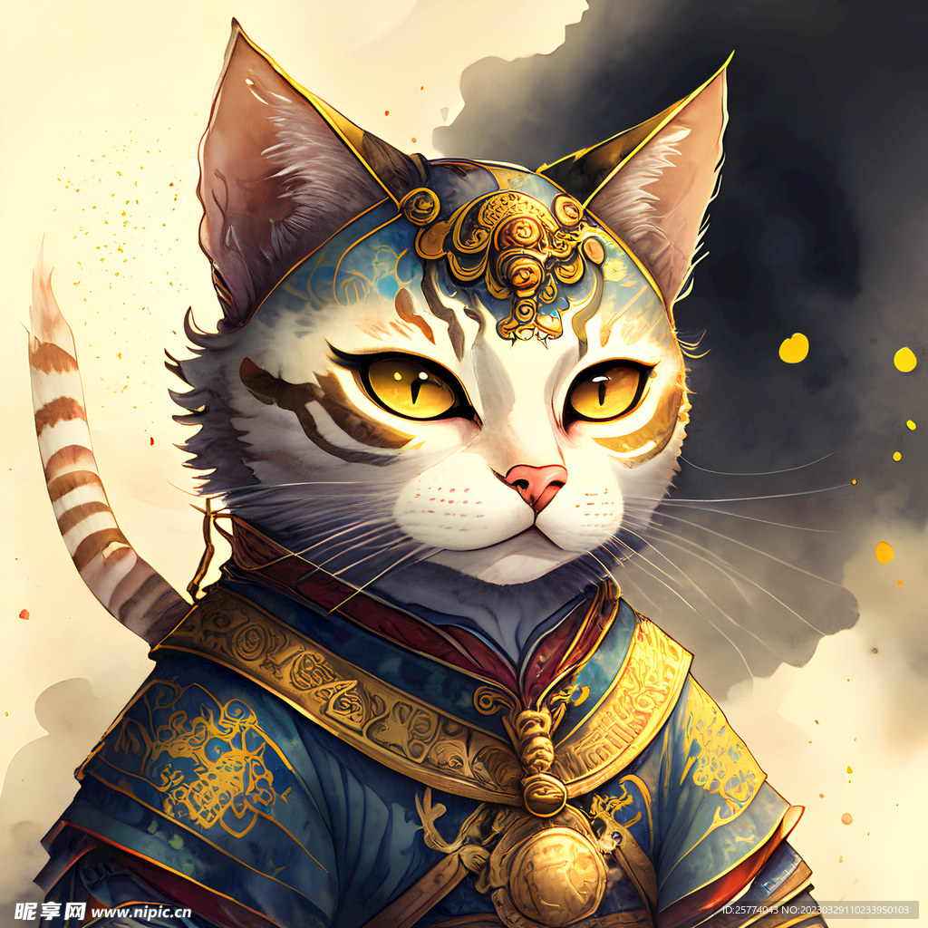 猫仙侠插画