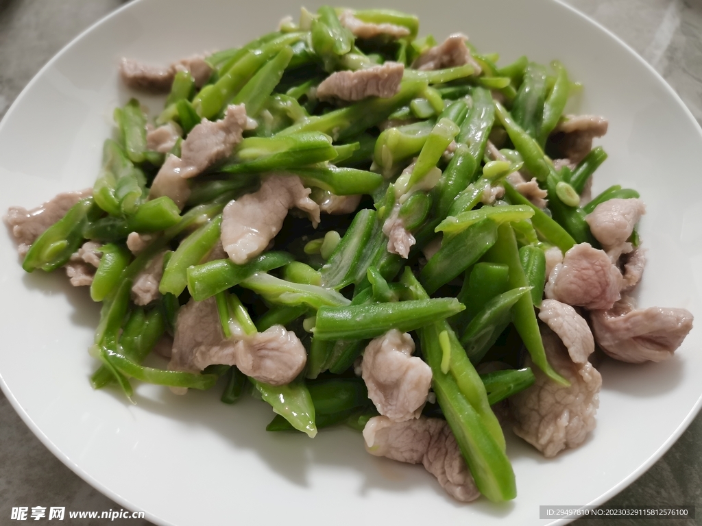 四季豆炒肉片