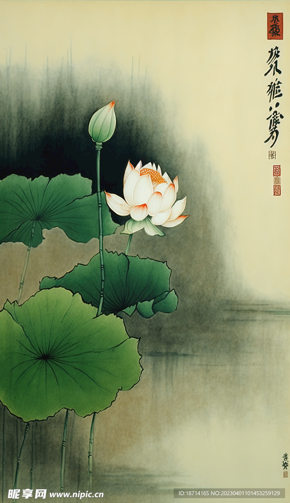荷花图
