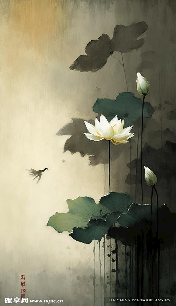 荷花图