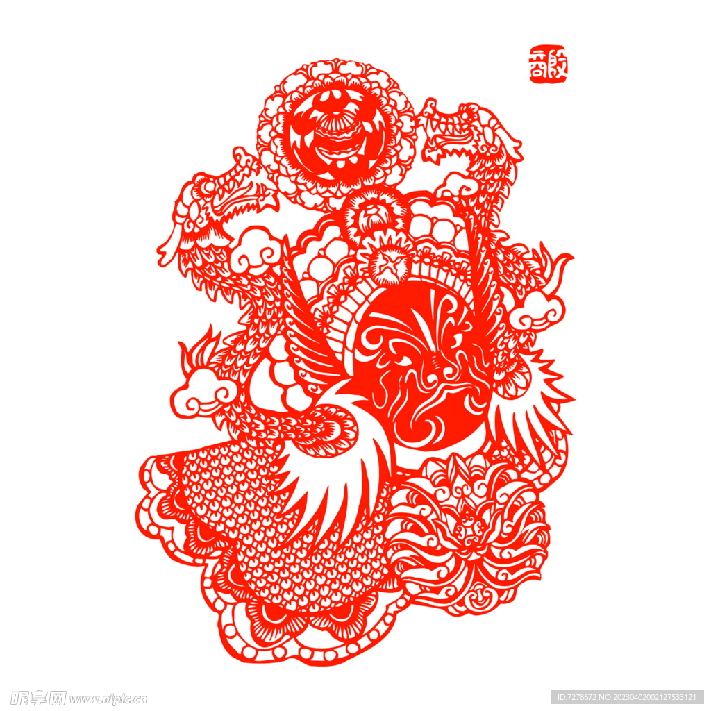 京剧脸谱剪纸图片