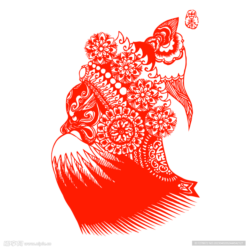 京剧脸谱剪纸