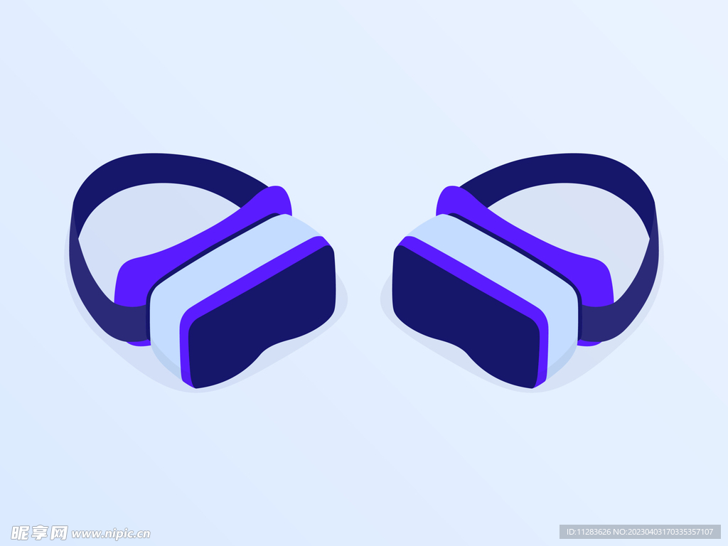 VR眼镜插画