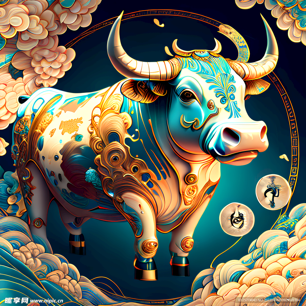 生肖牛插画